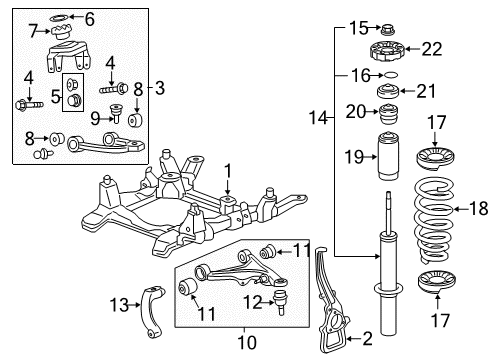 2011 Cadillac CTS Front Suspension, Control Arm Diagram 4 - Thumbnail