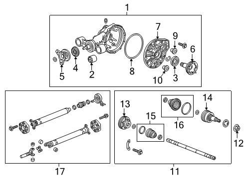 2017 Cadillac CT6 Bushing, Differential Carrier Diagram for 20762354