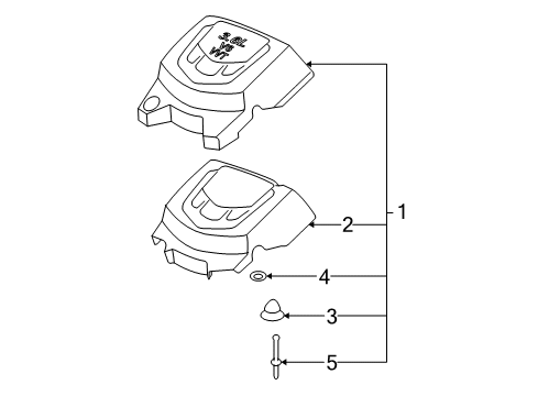 2009 Saturn Vue Engine Appearance Cover Diagram