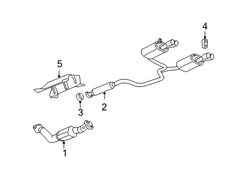 2005 Pontiac Grand Prix Exhaust Components Diagram 2 - Thumbnail