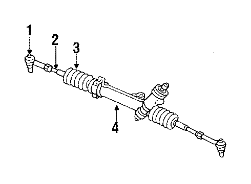 1987 Oldsmobile 98 P/S Pump & Hoses, Steering Gear & Linkage Diagram