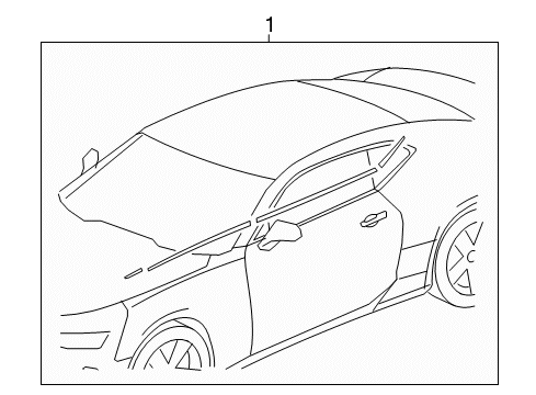 2019 Chevy Camaro Spear stripe Package in Nightfall Gray Metallic Diagram for 23507053