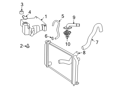 1995 GMC Jimmy Radiator Hoses Diagram