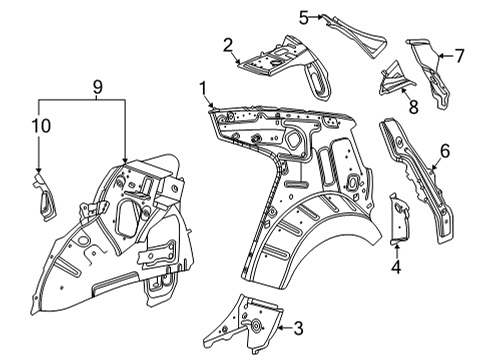 2023 Cadillac CT4 Inner Structure  Diagram