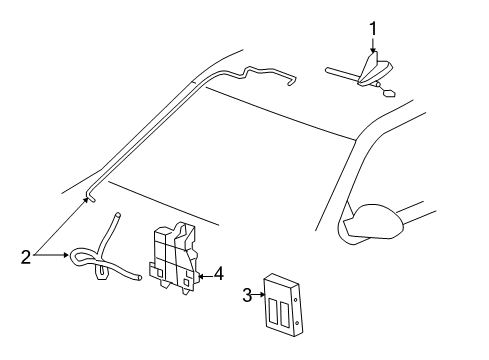 2011 Cadillac Escalade Antenna & Radio Diagram 1 - Thumbnail