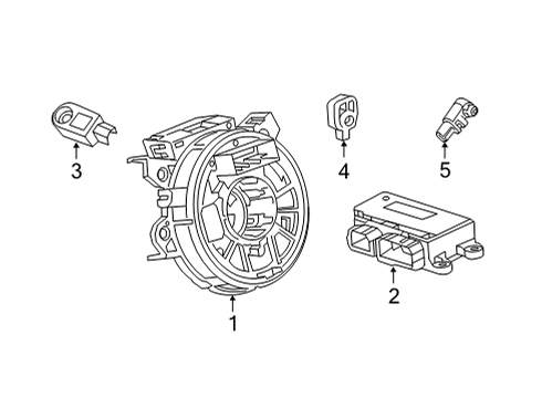 2022 GMC Yukon Air Bag Components Diagram 2 - Thumbnail