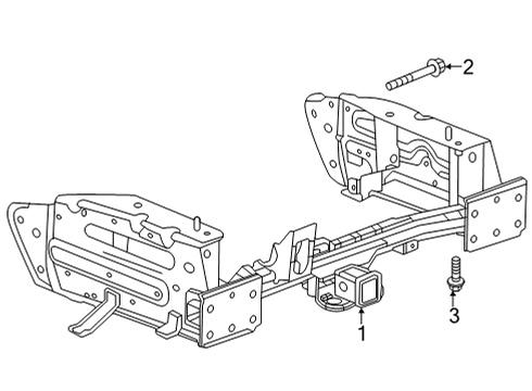 2022 GMC Hummer EV Pickup Bumper & Components - Rear Diagram 2 - Thumbnail