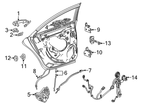 2022 Cadillac CT4 HARNESS ASM-RR S/D DR WRG Diagram for 85619816