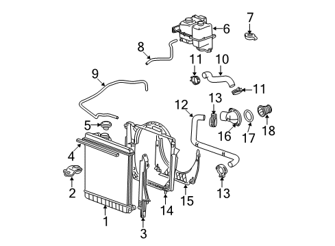 2010 Chevy Colorado Radiator & Components Diagram 3 - Thumbnail