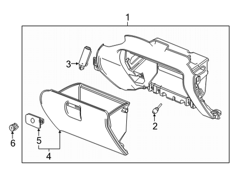 2022 GMC Yukon Glove Box Diagram