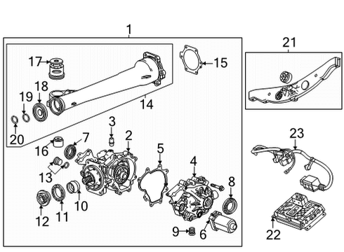 2022 Chevy Trailblazer Axle & Differential - Rear Diagram