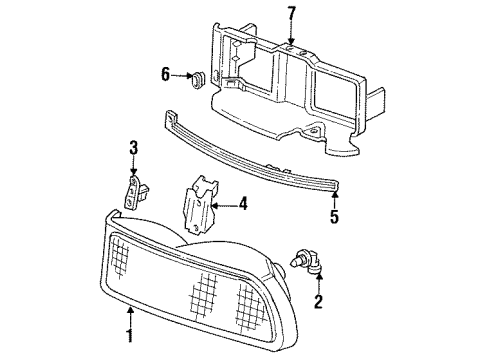 1996 Buick Regal Headlamps, Electrical Diagram 2 - Thumbnail