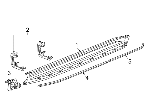 2016 Cadillac Escalade ESV Running Board Diagram 1 - Thumbnail