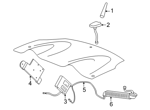 2006 Pontiac Solstice Antenna & Radio Diagram 1 - Thumbnail