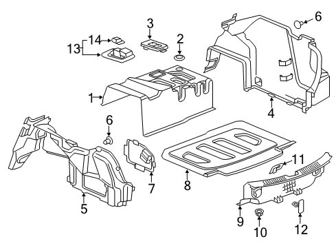 2017 Chevy Malibu Interior Trim - Rear Body Diagram 2 - Thumbnail