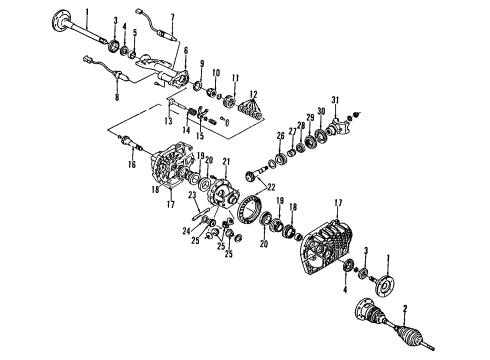 2012 GMC Sierra 1500 Front Axle, Axle Shafts & Joints, Differential, Drive Axles, Propeller Shaft Diagram