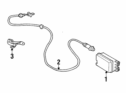 1991 Chevy C3500 Bracket, Cruise Control Cable Diagram for 15622456