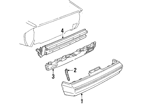 1986 Chevy Camaro Rear Bumper Cover Diagram for 5972941