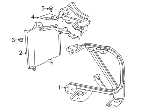 2021 Chevy Corvette BRACE ASM-RAD SUPT Diagram for 85544894