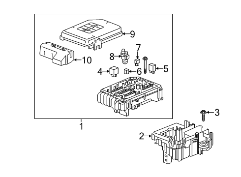 2018 GMC Terrain Cover, Eng Wrg Harn Fuse Blk Diagram for 84380477