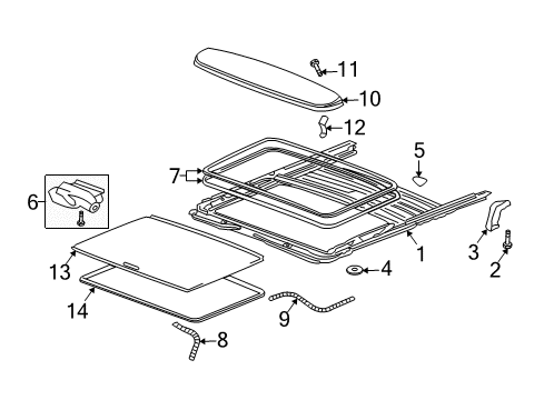 2008 Hummer H2 Sunroof, Body Diagram 2 - Thumbnail