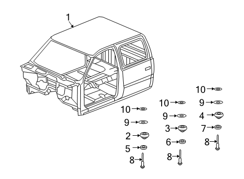 2012 GMC Sierra 1500 Cab Assembly Diagram 1 - Thumbnail