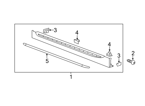 2014 Chevy Volt Weatherstrip,Front & Rear Side Door Lower Diagram for 25958926