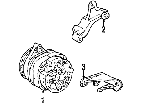 1997 Cadillac Eldorado GENERATOR Assembly (Remanufacture) Diagram for 19244769