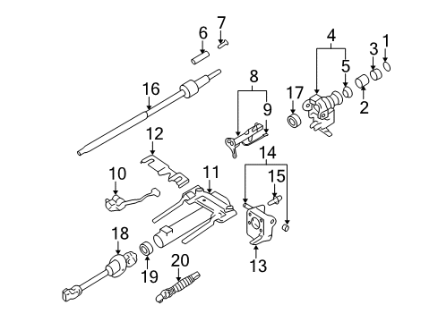 2012 GMC Canyon Shaft & Internal Components Diagram