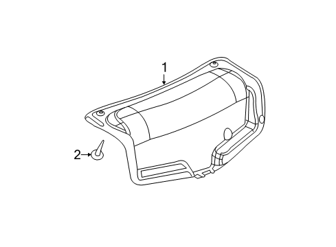 2014 Cadillac CTS Trim Assembly, Rear Compartment Lid Inner Panel *Block Diamond Diagram for 20978996