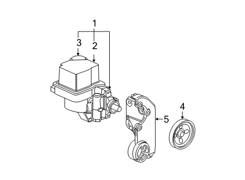 2010 GMC Canyon P/S Pump & Hoses, Steering Gear & Linkage Diagram 3 - Thumbnail