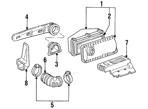 1997 GMC Yukon Air Intake Diagram 2 - Thumbnail