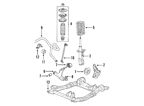 2006 Saturn Vue Front Lower Control Arm Assembly Diagram for 15782684