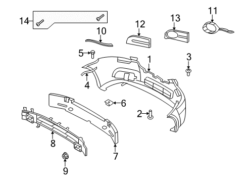 2009 Chevy Aveo Front Bumper Diagram