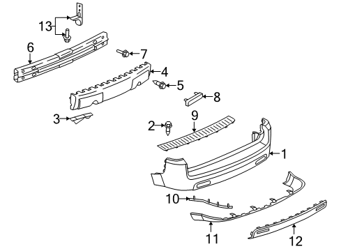 2007 Saturn Vue Rear Bumper Diagram