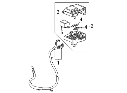 2022 GMC Yukon XL Battery Cables Diagram