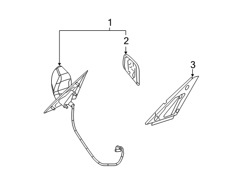 2010 Cadillac STS Outside Mirrors Diagram