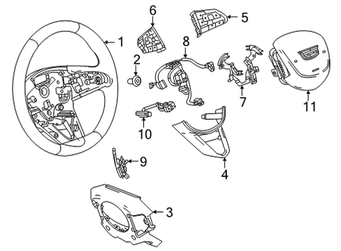 2020 Cadillac CT5 Steering Column & Wheel, Steering Gear & Linkage Diagram 5 - Thumbnail