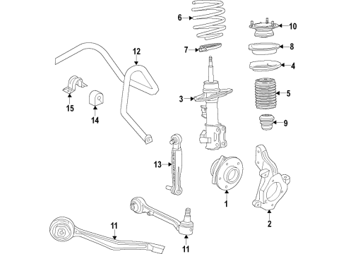 2021 Cadillac CT5 Link Assembly, Front Lwr Cont Frt Diagram for 84918033