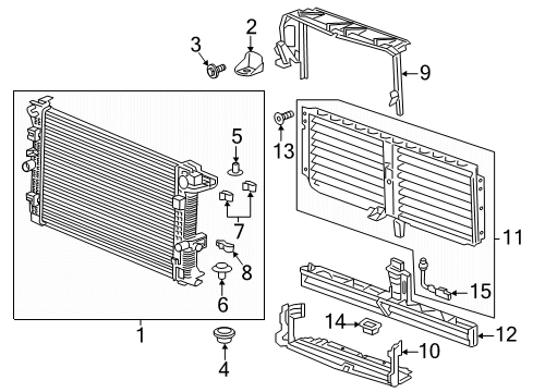 2020 Chevy Equinox Radiator & Components Diagram