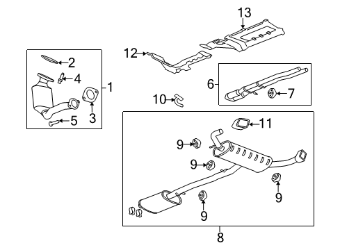 2009 Chevy Equinox Exhaust Components Diagram