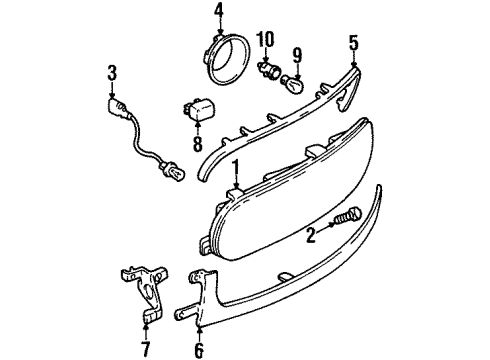 2000 Cadillac Catera Bulbs Diagram 2 - Thumbnail