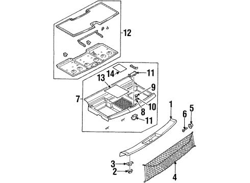 2004 Oldsmobile Silhouette Interior Trim - Rear Body Diagram