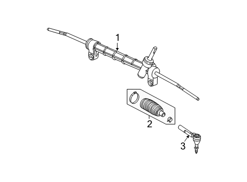 2003 Saturn Vue Steering Column & Wheel, Steering Gear & Linkage Diagram 3 - Thumbnail