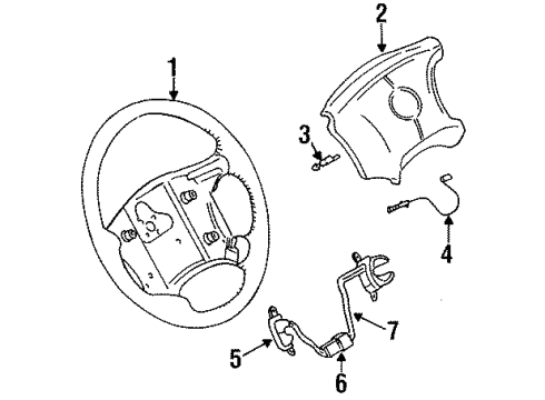 1996 Cadillac DeVille Switch Asm,Radio Control Diagram for 25645794