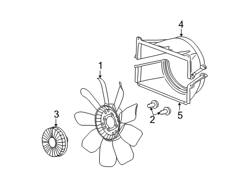 2012 GMC Yukon XL 2500 Cooling System, Radiator, Water Pump, Cooling Fan Diagram 3 - Thumbnail