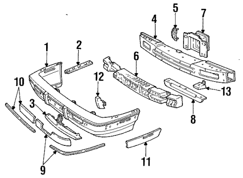 1993 Buick Regal Front Bumper Diagram