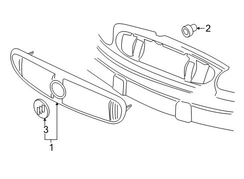 2003 Buick Century Grille & Components Diagram