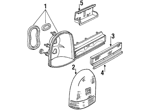 1991 Oldsmobile Cutlass Supreme Tail Lamps Diagram