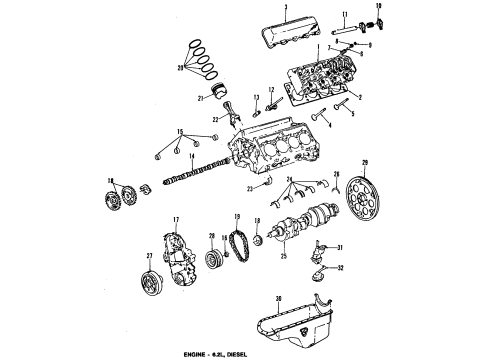 1994 Chevy G20 Engine Parts & Mounts, Timing, Lubrication System Diagram 2 - Thumbnail